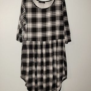 Black and white plaid dress
